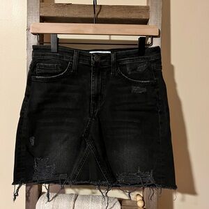 Flying Monkey Distressed Raw Hem
Denim Mini Skirt Size 26